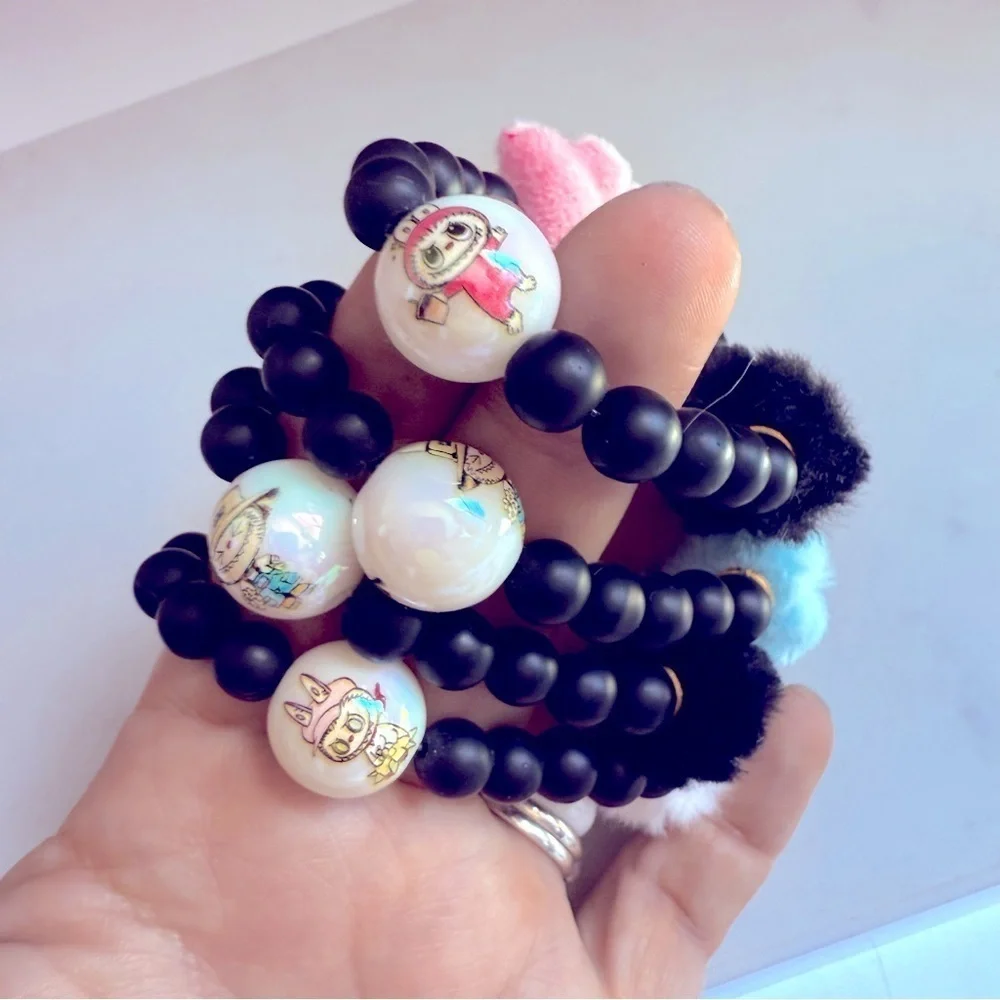 NWOT 1 Handmade Labubu Beaded Bracelets for Kids